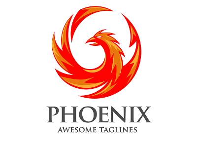 Phoenix Circle animal branding circle design eagle illustration logo logo for sale phoenix phoenix bird phoenix logo