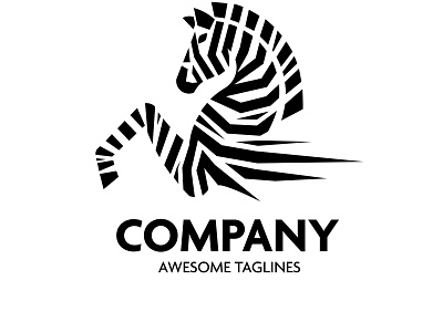 Zebra animal design for sale illustration logo zebra