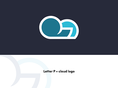 Letter P + Cloud logo