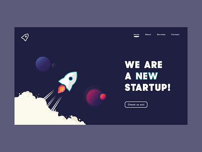 Spacy startup concept branding concept design flat design graphic design illustration logo minimalistic space startup visual webdesign