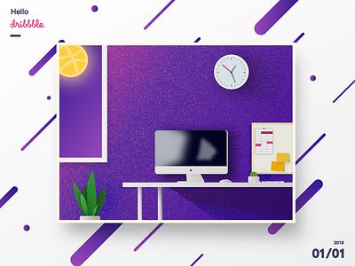 Hello Dribbble！ design illustration vector