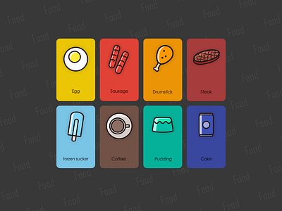 Food Cards design icon illustration logo vector web