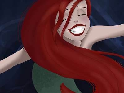 Part of Your Word ariel digital illustration disney illustration painting procreate