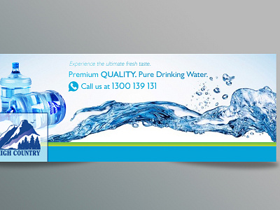 Water Factory Facebook Banner branding design illustration vector