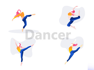 Dancer abstract dancers illustration