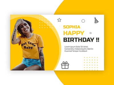 Birthday card birthday card template web banner