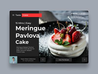 Food web template banner food hero page landing page recipie template website