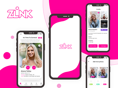 Zlnk Application android app dating education home illustration ios logo signin signup social ui