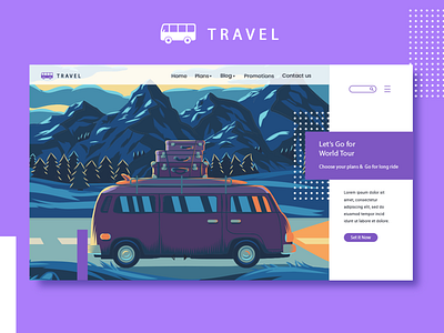 Web landing page -Travel Concept