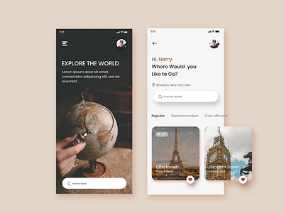 Travel App Concept app search travel app