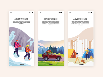 Adventure life screens adventure app ios app