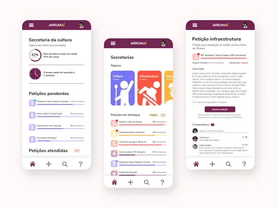 Arrumaí app design mobile app public administration ui ux