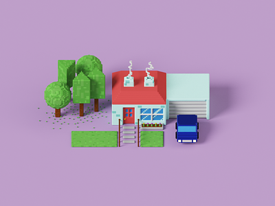 Little House - Complete - MagicaVoxel