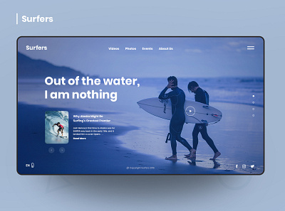 Surfers interface minimalismus surfers ui user interface ux web