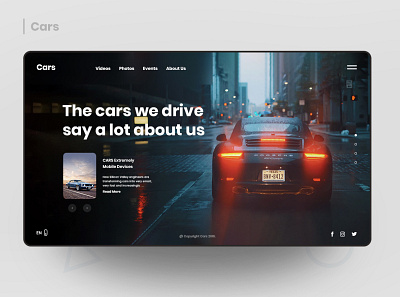 Cars interface minimalismus ui user interface ux web website