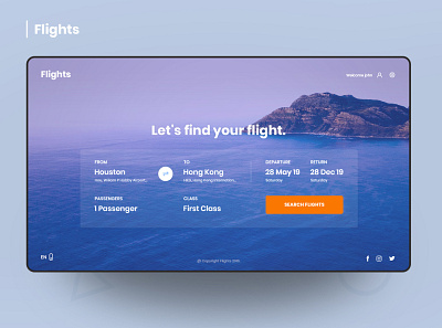 Flights flights interface minimalismus ui user interface ux web website
