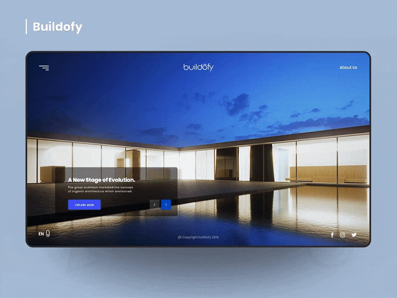 Buildofy-Interaction interface minimalismus ui user interface web website