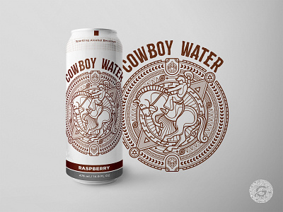 COWBOY WATER beverage can classic classy cowboy design design packaging designer gohsantosa illustration package design retro tin vector art western