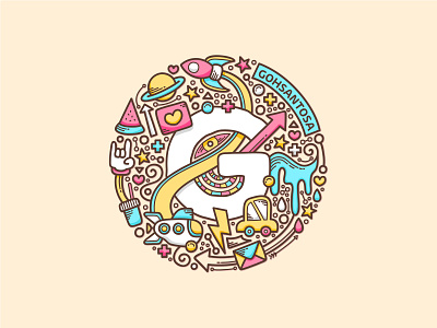 Gohsantosa Doodle animation background branding cute design doodle doodle art gohsantosa icon illustration logo typography vector yellow