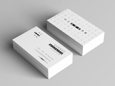 Business cards for We Are PR branding business card business cards corporate identity logo logotype minimalist typography visual identity