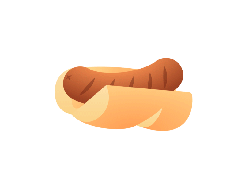 Choripan🇦🇷 after affects animation animation after effects argentina cartoon choripan emoji food gradient gradient icon illustration illustrator loop sandwich