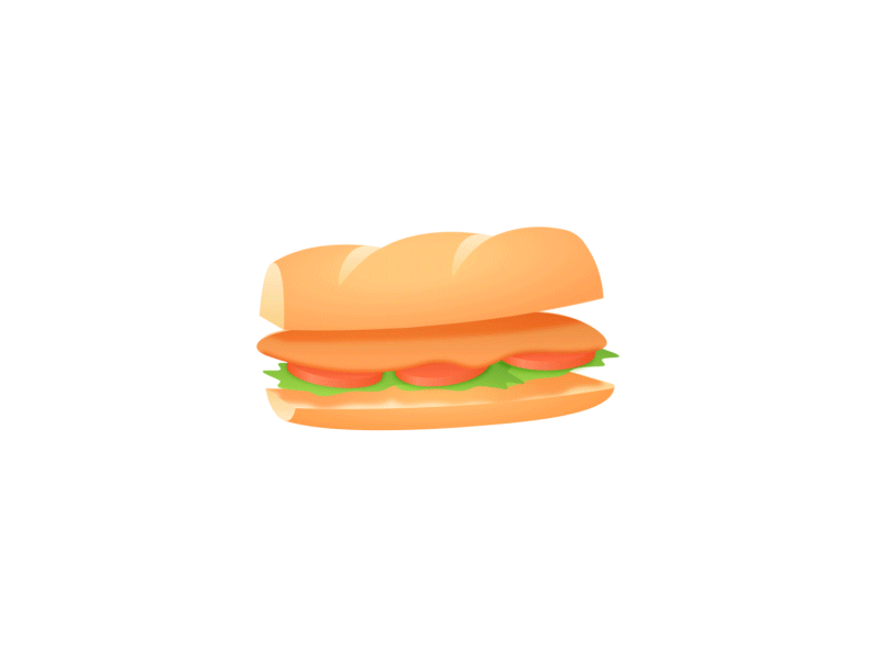 Milanesa🇦🇷 after effects after effects animation animation cartoon emoji food gradient gradient icon illustration illustrator loop milanesa sandwich