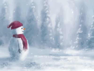 Merry Christmas animation christmas illustration merry christmas snow snowman winter winter wonderland