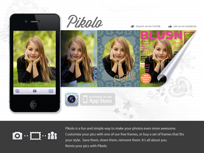 Pikolo Site app camera mobile photos website