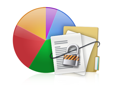Research and Analytics files icon pie chart
