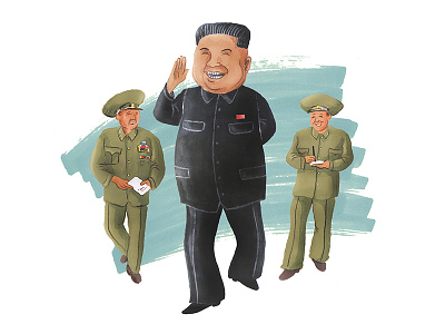Adiós, Kim Jong-Un blanckandwhite character art characterdesign comicart draw emiliano raspante illustration illustration art kimjongun markercolor pencil drawing sketch
