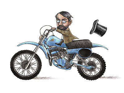 On the motorcycle blanckandwhite character art characterdesign comicart draw emiliano raspante illustration illustration art motorcycle