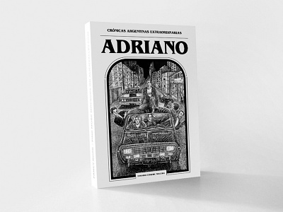 Book cover for "Adriano" blanckandwhite character art characterdesign comicart draw illustration illustration art ink wash pen art