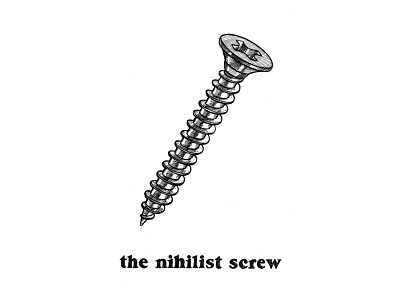 The nihilist screw blanckandwhite characterdesign comicart draw illustration illustration art ink wash pen art