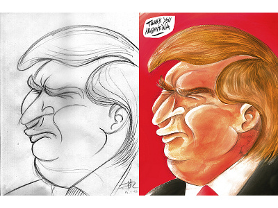 Disgusting Trump acrylic paint character art characterdesign comicart draw illustration illustration art pencil drawing trump