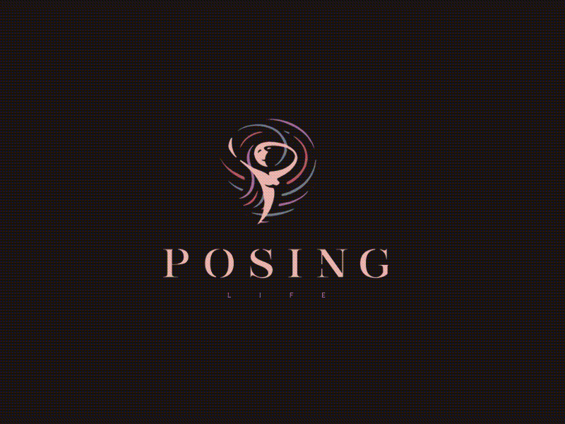 Posing Logo [ GIF ] fashion mark network p posing process scheme social type wip woman
