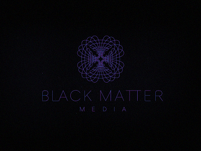 Black Matter Media Logo astronomy black matter dark matter hairline logo media space typography universe