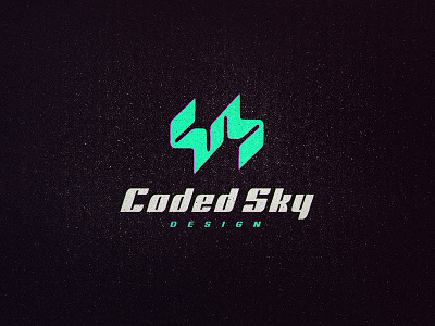 Coded Sky Logo astronomy c code galaxy monogram planets programming s sky space star universe