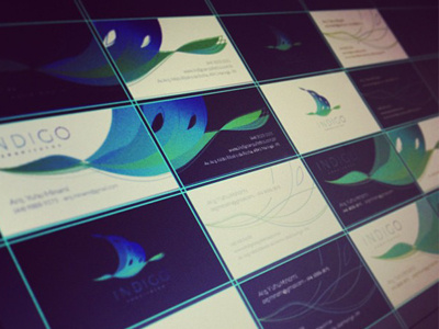 Indigo Business Card architecture bird blue building business businesscard card flight fly green indigo valley