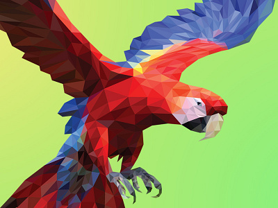 Poly Macaw 3d arara bird brasil colors logo lowpoly macaw mesh poly polygon
