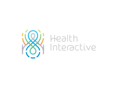 Health Interactive Type custom cycle design health human interactive logo medicine type