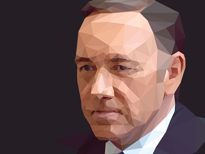 Frank Underwood // Low Poly Screencast frank underwood geometric house of cards kevin spacey lowpoly poly polygon process screencast