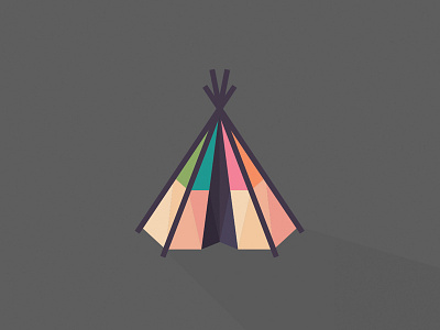 Tribe Teepee Logo geometric indian teepee tent triangles tribe