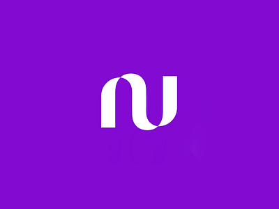N (without u) bank clean cleaner concept exchange exercise idea logo money n new nu nu bank nubank nude purple rebrand rebranding transaction value