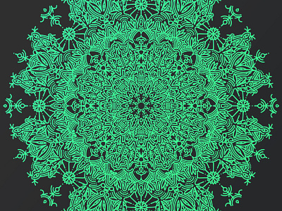 Mandala Verde circular illustrator mandala study symmetry vector
