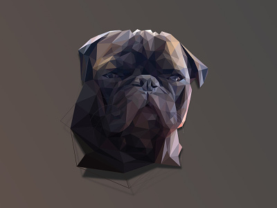 Low Poly Illuminati Edgar @pewdiepie edgar facets geometric illuminati lopoly lowpoly mesh pewdiepie polygon portrait profile pug