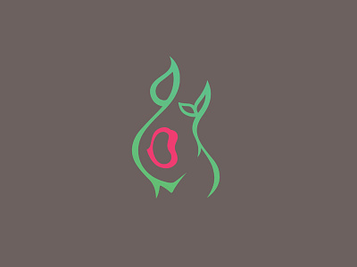 Brotinho de feijão logo bean sprout birth butterfly logo pregnancy seed sprout