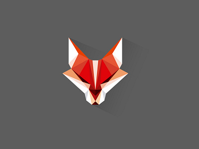 Rad fox fox furious geometric lowpoly rad red triangles