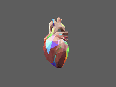 Heart Graphic logo color gif graphic heart heartattack lowpoly prevention process rmi