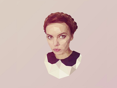 Olesya Gerasimenko author colors lopoly lowpoly lowpoly portrait magazine