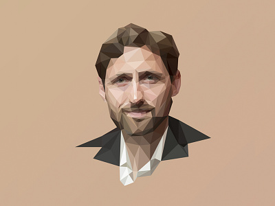 Phil Klay author colors lopoly lowpoly lowpoly portrait magazine